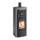 LA NORDICA ESTER FORNO 5.0 ESTUFA DE LEÑA CON HORNO 8 KW Ø130 DIM AL1512 AN540 PR485 MM