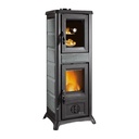 LA NORDICA GEMMA FORNO.165 PETRA ESTUFA DE LEÑA CON HORNO 7,3 KW Ø120 DIM AL1265 AN460 PR495 MM