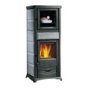 LA NORDICA ROSSELLA PLUS FORNO.165 PETRA ESTUFA DE LEÑA CON HORNO 9,4 KW Ø130 DIM AL1411 AN559 PR536 MM