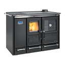 LA NORDICA SIERRA.16 TERMOESTUFA LEÑA DEPÓSITO ABIERTO CON HORNO 15,4 KW Ø150 DIM AL858 AN1252 PR665 MM