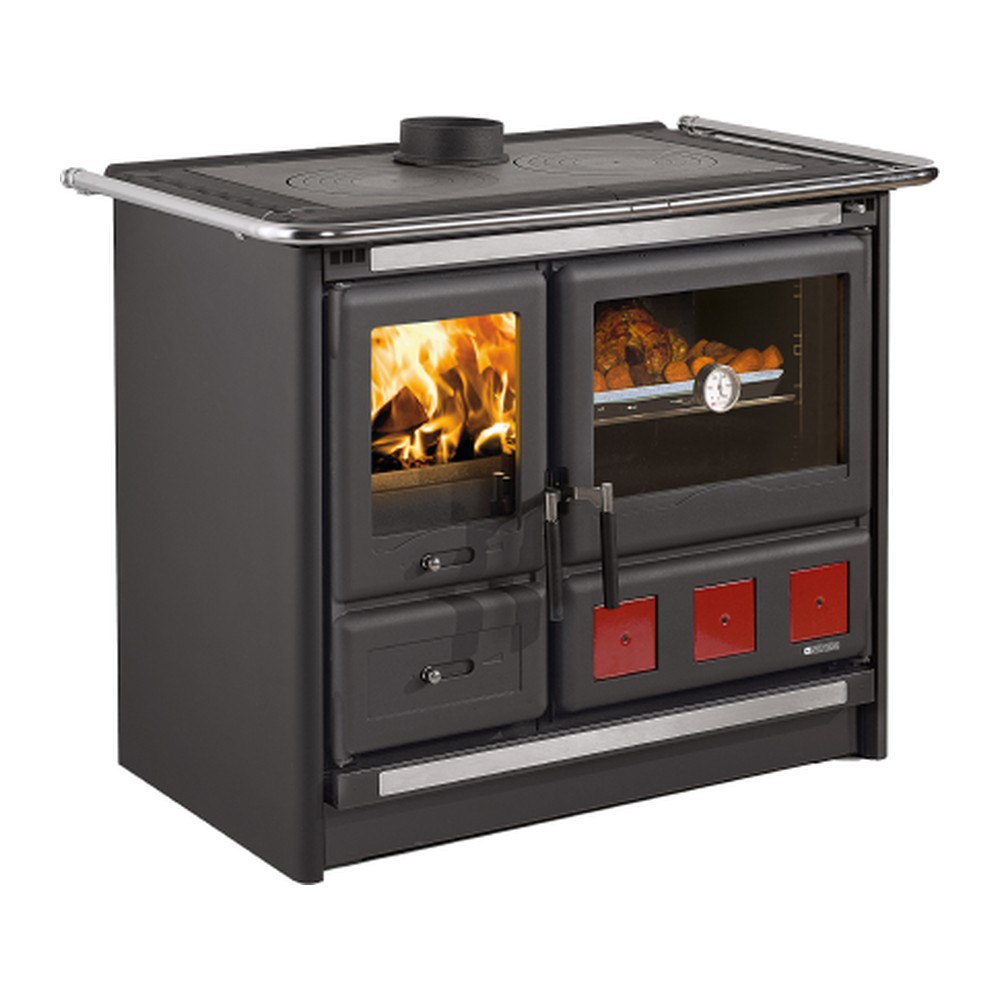 LA NORDICA ROSA XXL.16 STEEL COCINA DE LEÑA CON HORNO 10,5 KW Ø150 DIM AL903 AN1074 PR669 MM