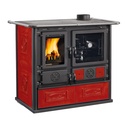 LA NORDICA ROSA.16 CERAMICA COCINA DE LEÑA CON HORNO 8,8 KW Ø150 DIM AL895 AN1030 PR650 MM