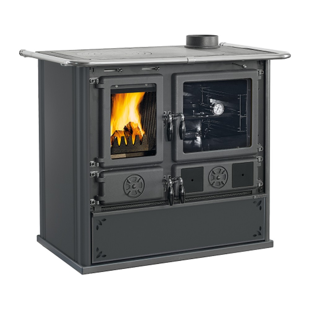LA NORDICA ROSA.16 STEEL COCINA DE LEÑA CON HORNO 8,8 KW Ø150 DIM AL895 AN1030 PR650 MM