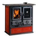 LA NORDICA ROSETTA.16 CERAMICA COCINA DE LEÑA CON HORNO 7,9 KW Ø130 DIM AL895 AN885 PR572 MM