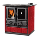 LA NORDICA ROSETTA.16 MAIOLICA COCINA DE LEÑA CON HORNO 7,9 KW Ø130 DIM AL895 AN885 PR572 MM