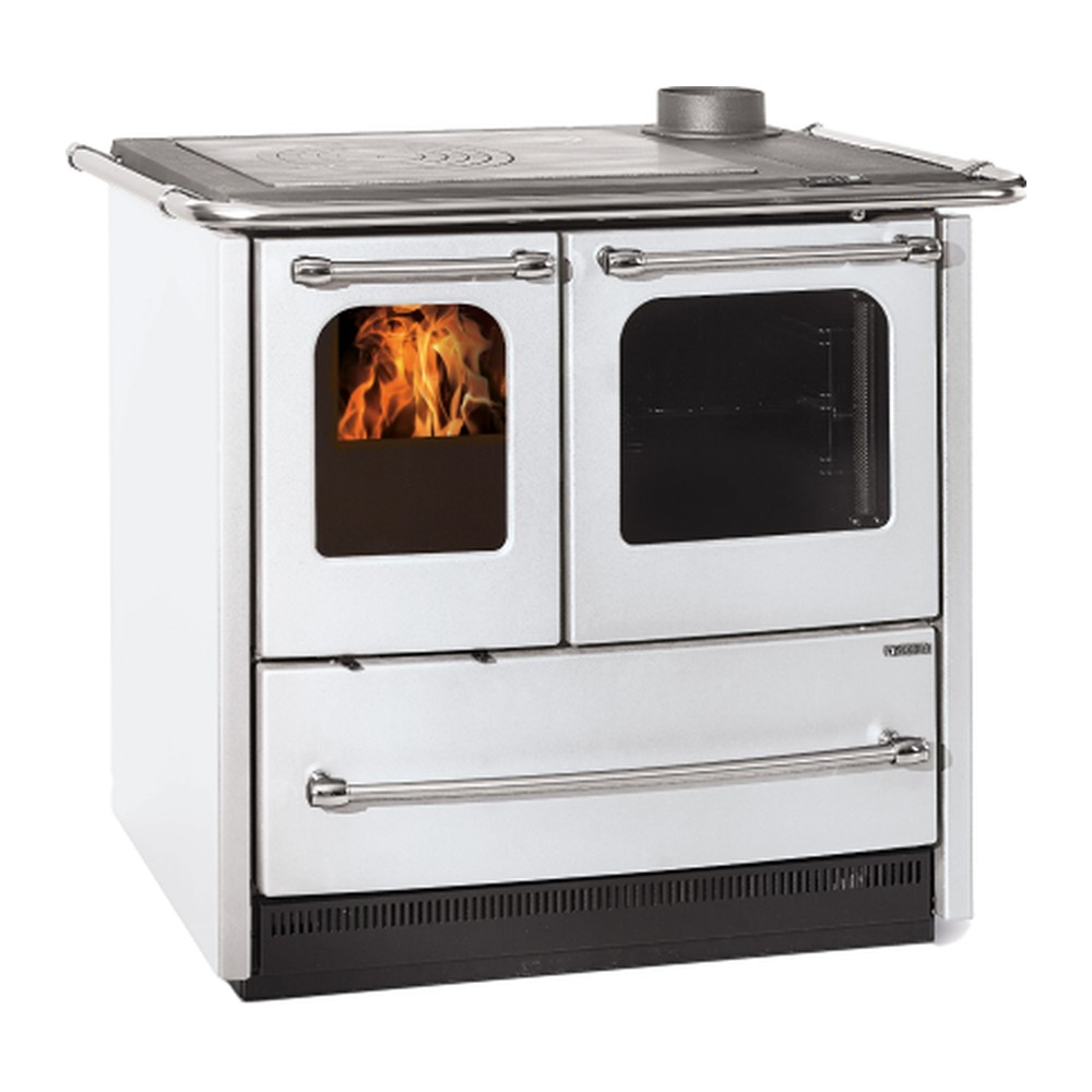 LA NORDICA SOVRANA EASY.16 COCINA DE LEÑA CON HORNO 7,5 KW Ø130 DIM AL899 AN964 PR641 MM