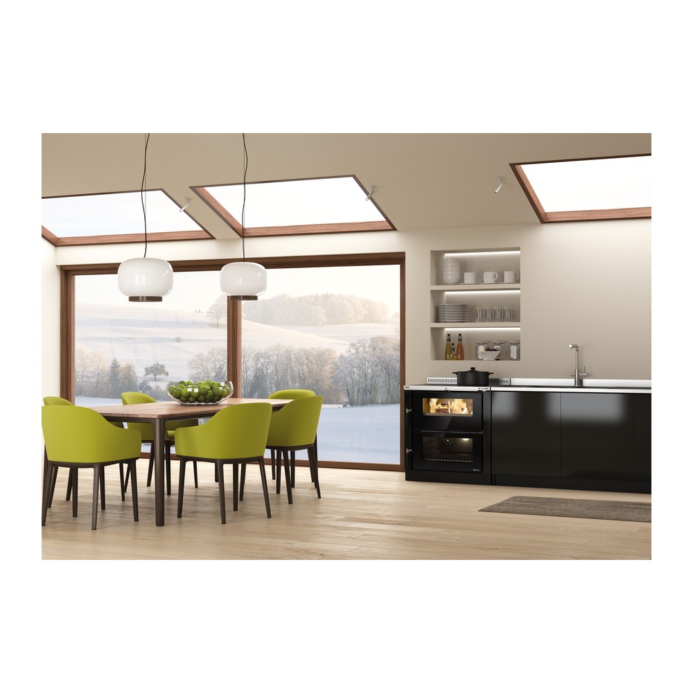 LA NORDICA VERONA XXL.16 COCINA DE LEÑA CON HORNO 7,1 KW Ø150 DIM AL910 AN800 PR600 MM
