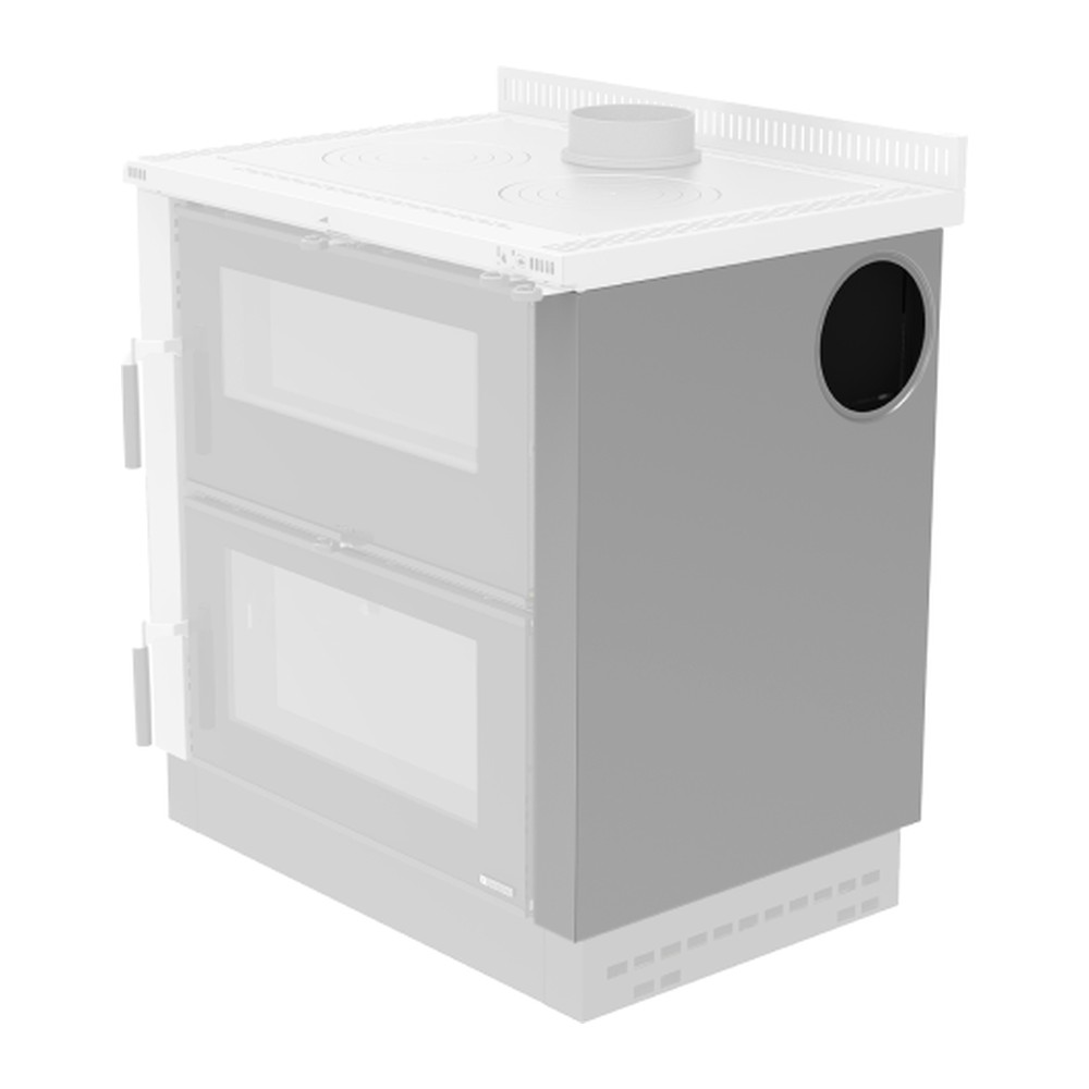 [7026250] LA NORDICA LATERAL INOX CON ORIFICIO DERECHO PARA COCINA DE LEÑA VERONA XXL