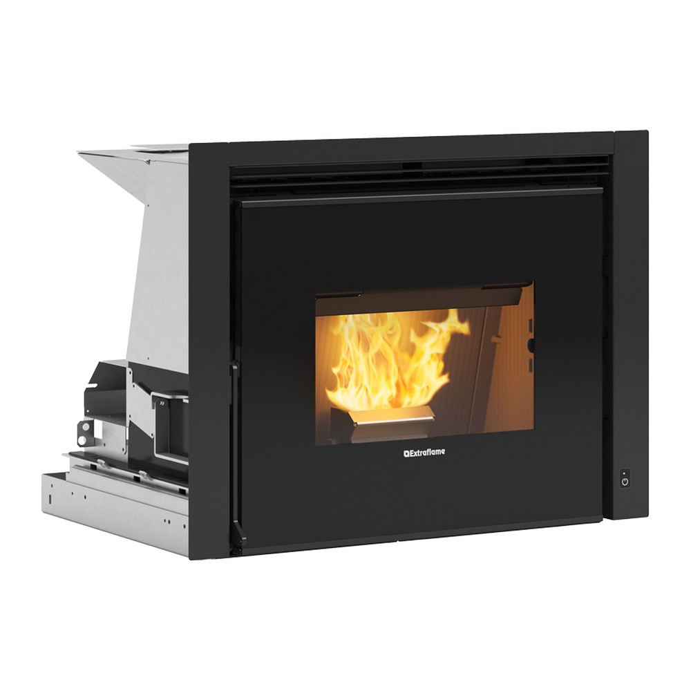 [001290850] EXTRAFLAME COMFORT P70 AIR PLUS INSERTABLE PELLET CANALIZABLE 10 KW Ø80 DIM AL530 AN670 PR562 MM