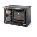 HERGOM DEVA 100 ISLA CC COCINA DE LEÑA CALEFACTORA CON HORNO 23 KW (16 KW AGUA) Ø150 DIM AL750 AN1020 PR606 MM