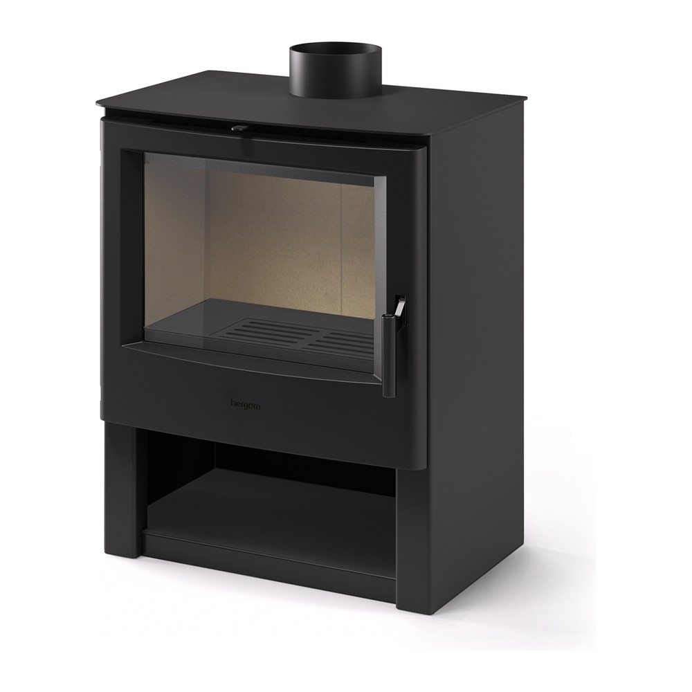 HERGOM EB-1 SE ESTUFA DE LEÑA ACERO 8,4 KW Ø150 DIM AL839 AN610 PR434 MM
