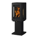 HERGOM GLOW ESTUFA DE LEÑA FUNDICIÓN 5,9 KW Ø150 DIM AL690 AN444 PR407 MM
