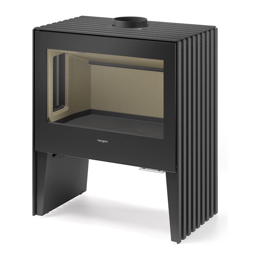 HERGOM GLANCE L ESTUFA DE LEÑA FUNDICIÓN 7 KW Ø150 DIM AL550 AN700 PR411 MM