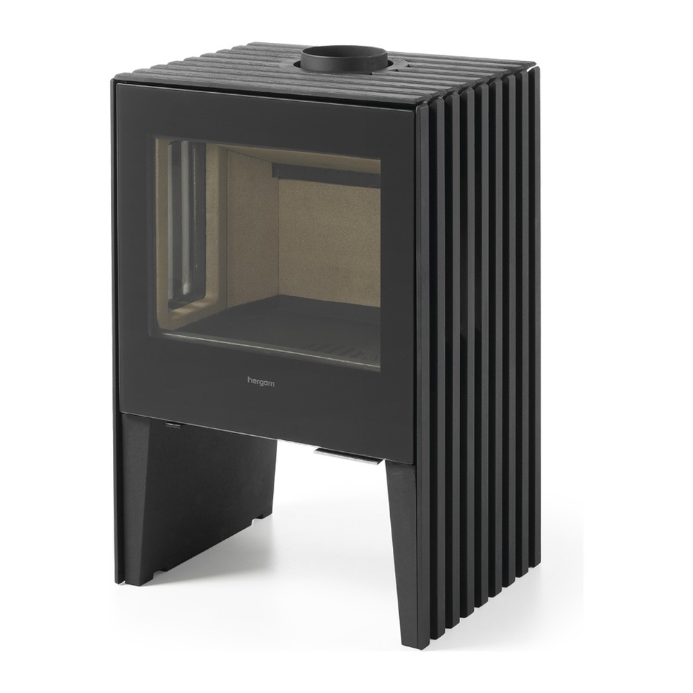 HERGOM GLANCE MV ESTUFA DE LEÑA FUNDICIÓN 7 KW Ø150 DIM AL550 AN700 PR411 MM