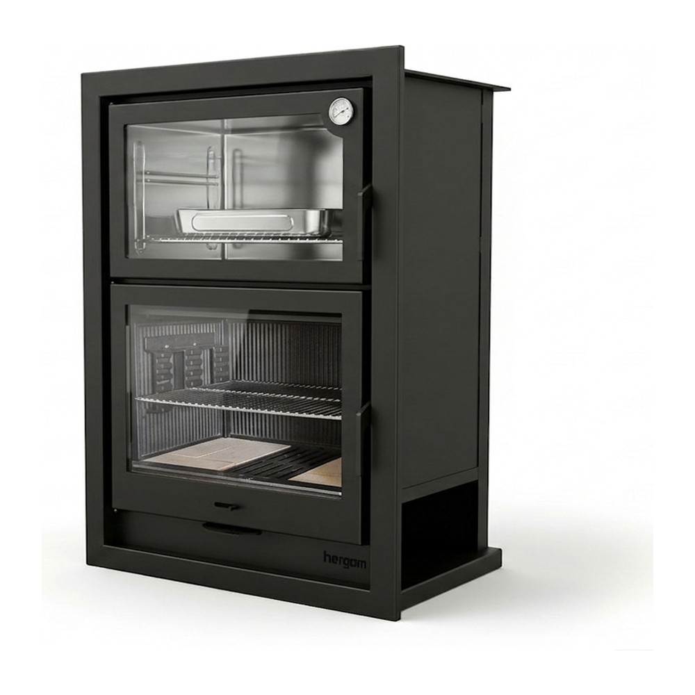 HERGOM ARCE H HOGAR DE LEÑA CON HORNO PARA EMPOTRAR FUNDICIÓN 12 KW Ø150 DIM AL1095 AN737 PR456 MM