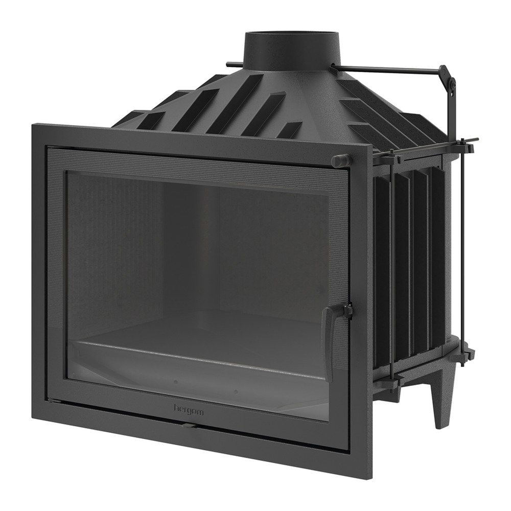 HERGOM HGB-70 HOGAR DE LEÑA PARA EMPOTRAR FUNDICIÓN 12 KW Ø150 DIM AL679 AN693 PR476 MM