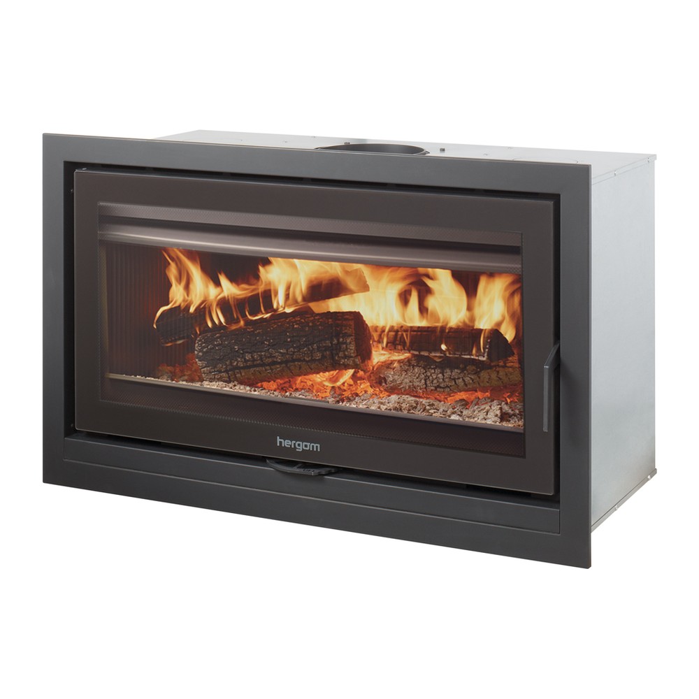 HERGOM SERE 100 HF INSERTABLE DE LEÑA VENTILADO ACERO 11 KW Ø200 DIM AL609 AN1015 PR483 MM