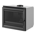 HERGOM C-10 SE INSERTABLE DE LEÑA VENTILADO FUNDICIÓN 8 KW Ø150 DIM AL570 AN700 PR480 MM