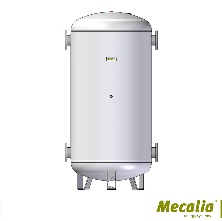 [MCA.02704] MECALIA DEPÓSITO DE INERCIA ACERO INOX 304 AISLADO VERTICAL DE SUELO 100 L 6 BAR (DPI/DI 100)