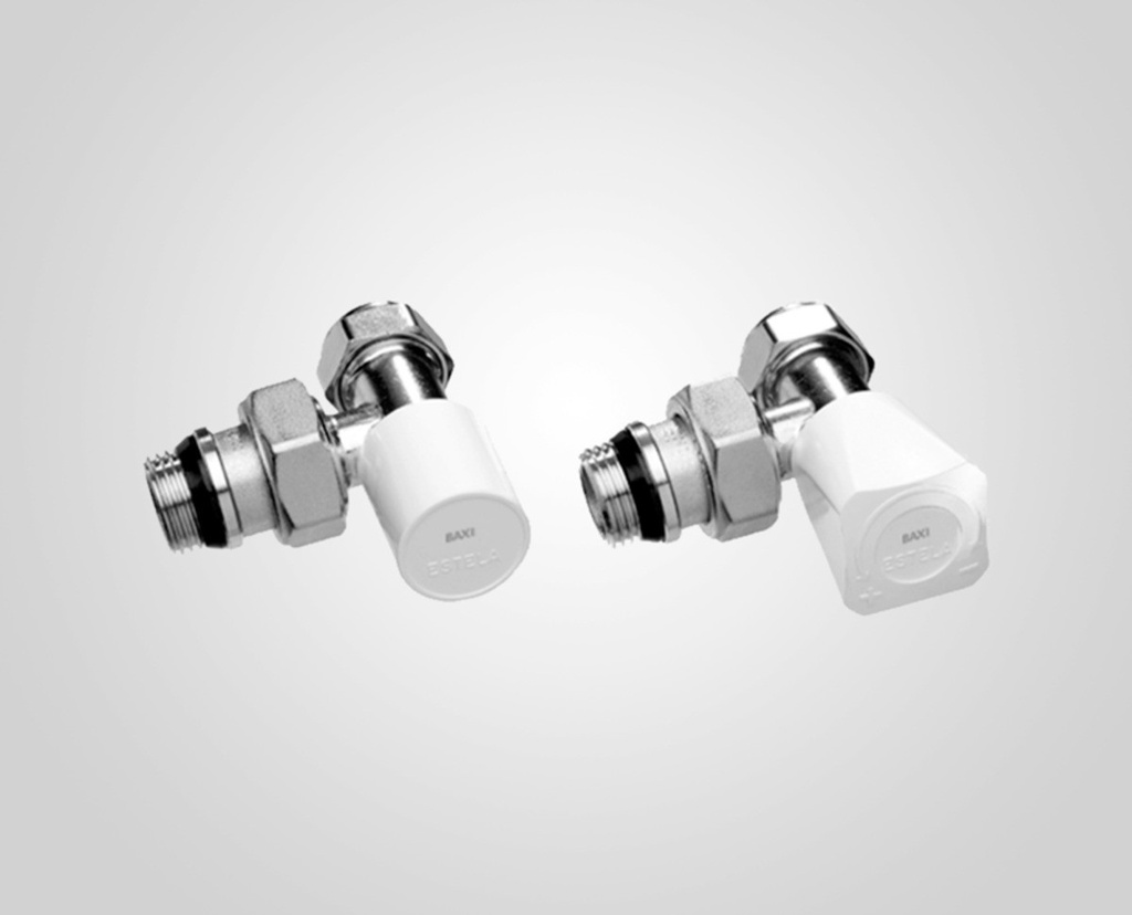 ROCA KIT DE VÁLVULA TERMOSTATIZABLE + DETENTOR + ADAPTADORES PARA TOALLERO, BLANCO (VTIKB01)